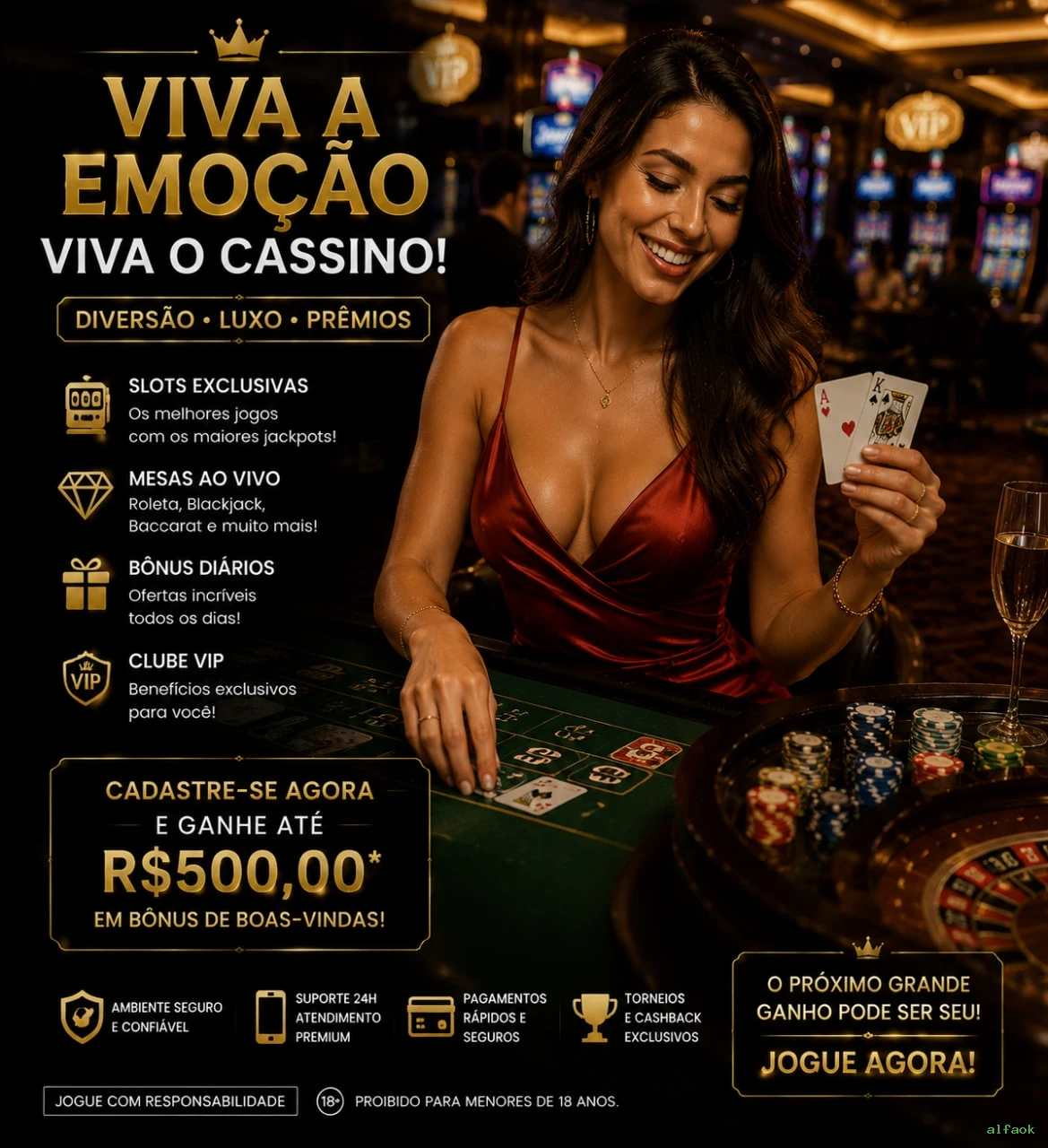 Conta alfaok sincronizada site e app
